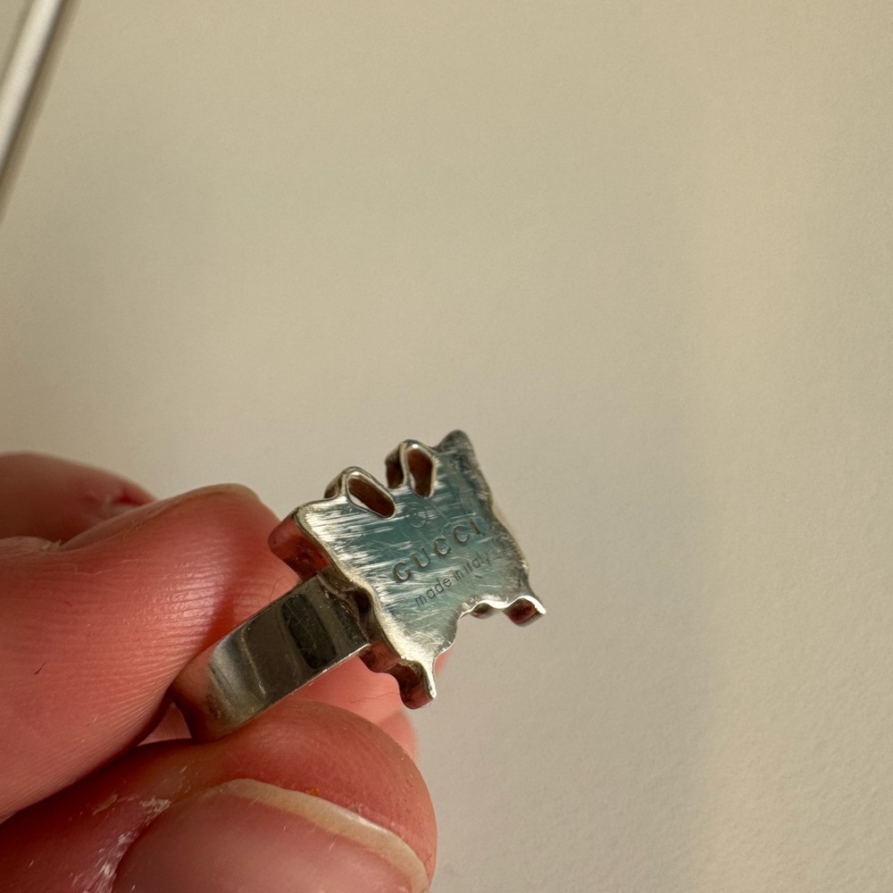 Gucci Silver Butterfly Ring